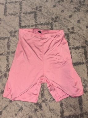SHEIN Pink High-Rise Bike Shorts
